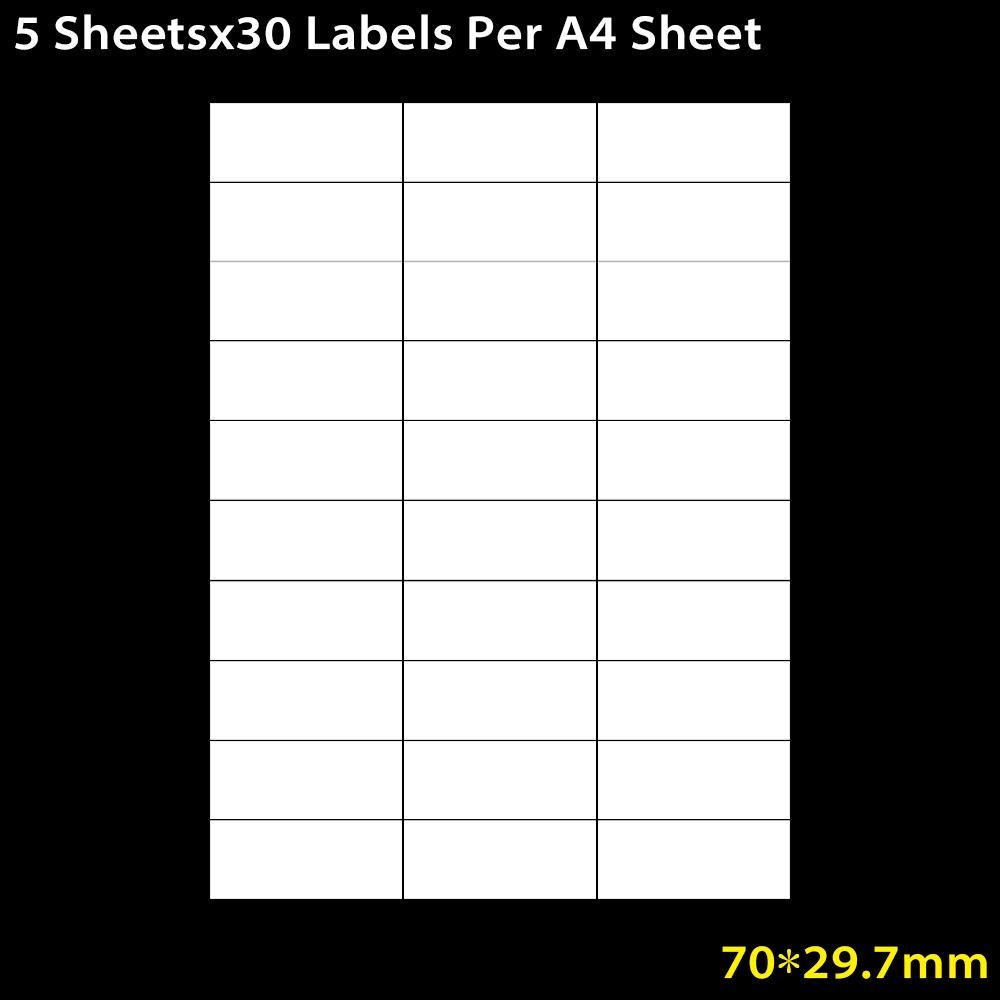 Printer Office School Supplies A4 Stationery Self Adhesive Sticky Tag White Stickers Package Label