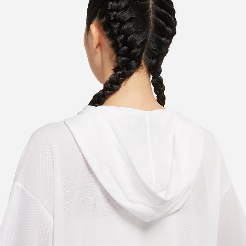 Nike Pro Collection Logo Print Training Quick-Dry Hooded Jacket Women Jackets White DA0955-100