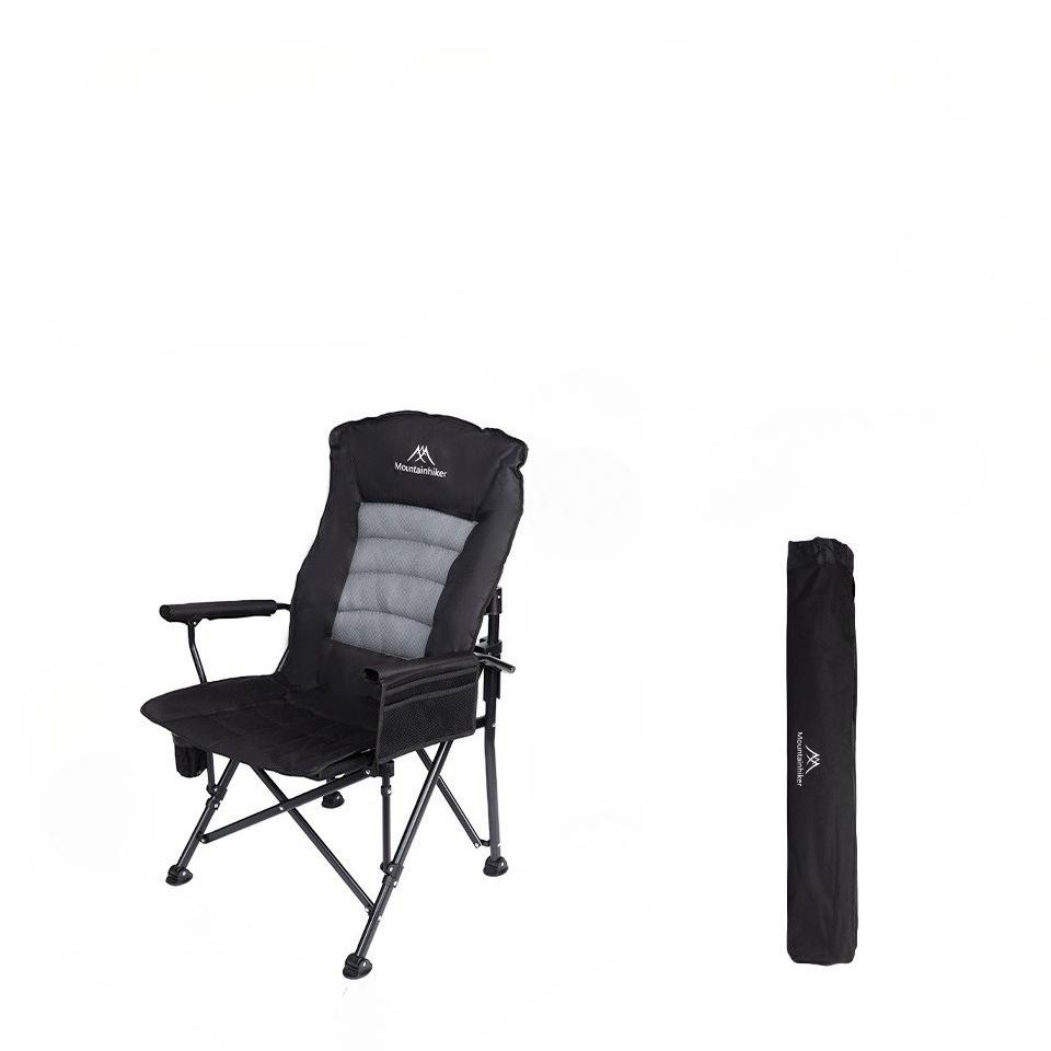 Outdoor Folding Reclining Chair, Portable Lounge Chair for Fishing Beach Camping, Lightweight Nap Chair with Backrest