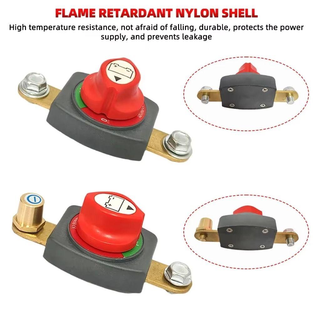 Portable 12-48V Battery Disconnect Switch Brass On/Off Battery Isolator Power Cut Master Isolator For Cars/Rvs/Boats