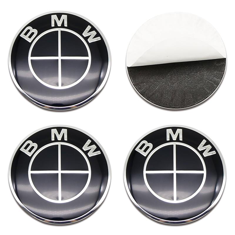 DJSA5 4Pcs ABS Wheel Center Cap Badge 56 60 65 70mm For BMW M Power M2 M3 M4 M5 M6 M Competition Glossy Black Silver Tuning Accessory