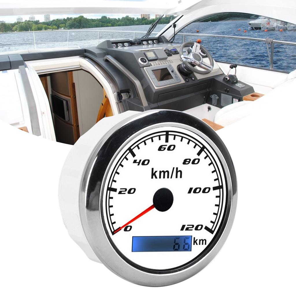GPS Спидометр Стрелочный Одометр 0‑120КМ ЦельсийH 0‑ КМ IP67 9‑32В DC для Автомобиля Грузовика Лодок