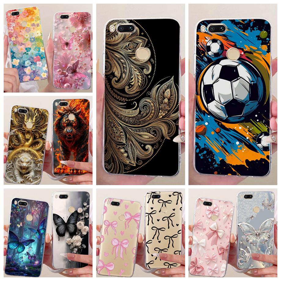 For Xiaomi Mi A1 Mi 5X Phone Case Luxury Flower Butterfly Cartoon Bow Pattern Back Cover Soft TPU Silicone On Xiomi mia1 mi5x