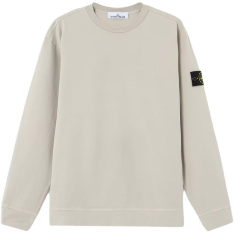 Stone Island Ss26 Crew Neck Long Sleeve Logo Sweatshirt Men sweatshirt L1S1561000-57S0B50-V0061