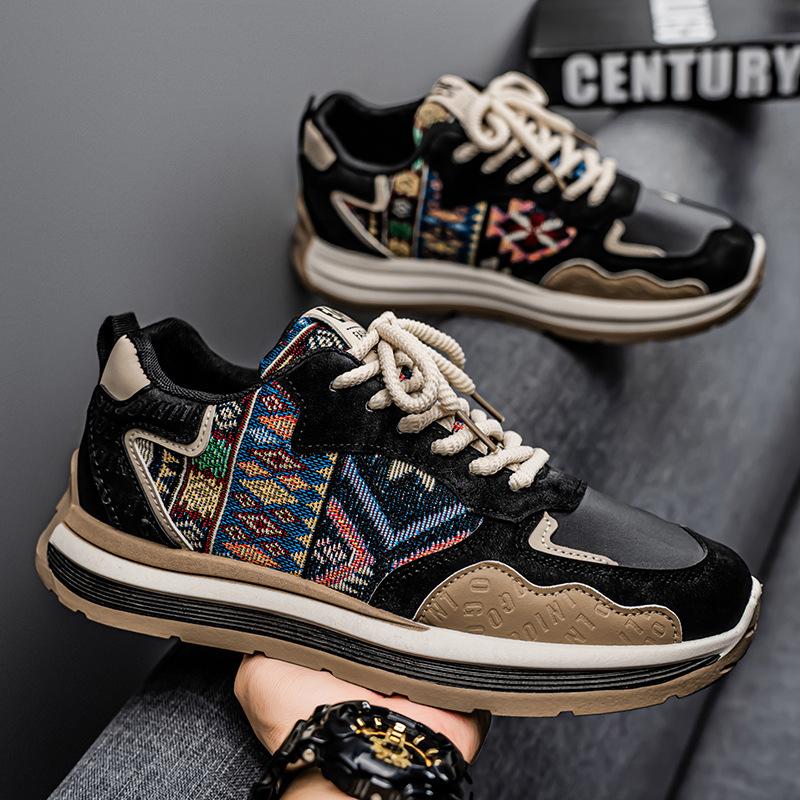 Летняя мужская обувь, новые дышащие подростковые туфли, мужская трендовая универсальная спортивная обувь на платформе, повседневная обувь для бега для папы