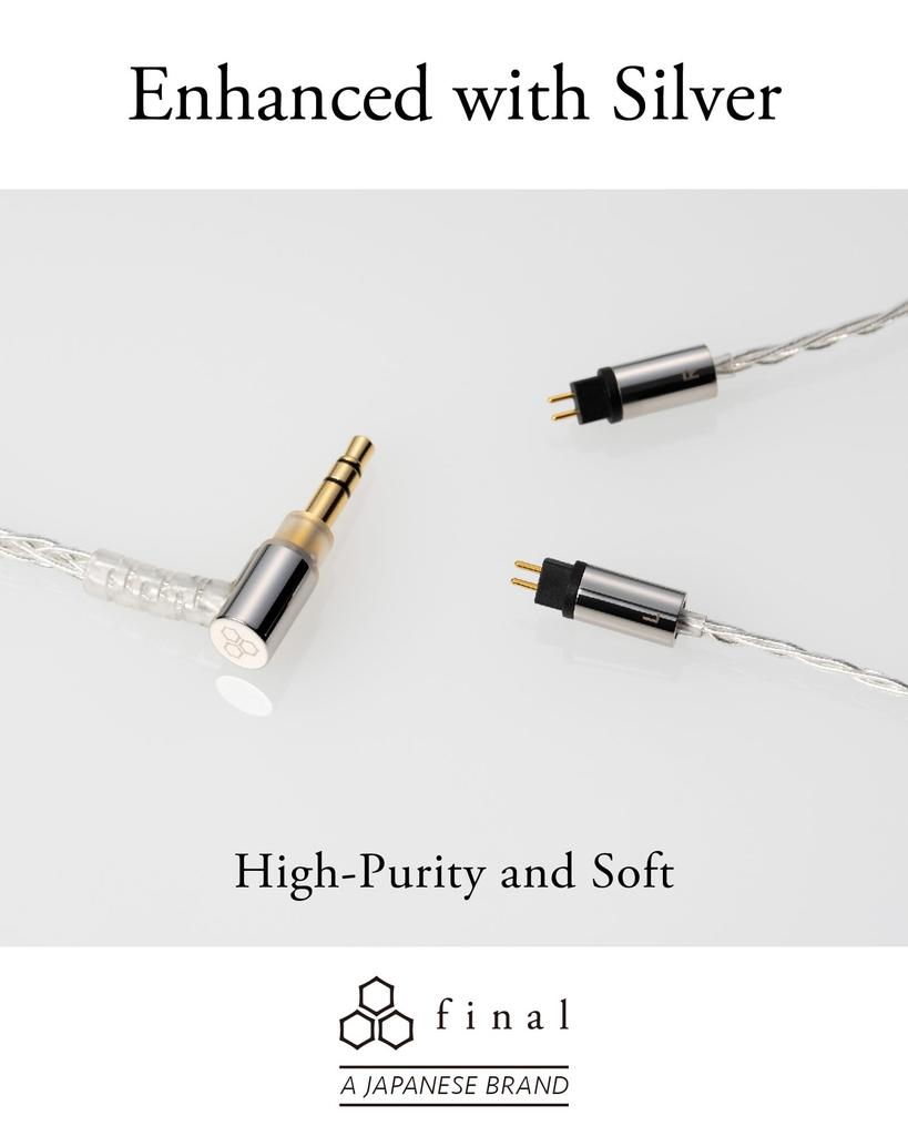 final IEM Earphones A5000 High-Purity Silver-Plated Cable Dynamic F-CORE DU Driver 2-Pin Connector Black White
