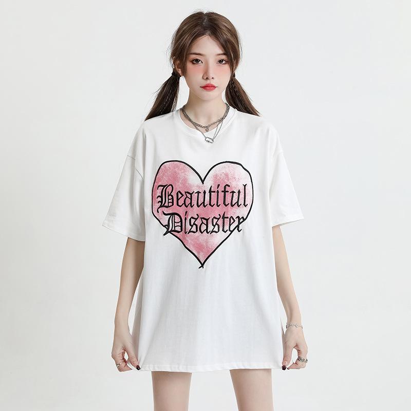 Футболка женская и мужская новая летняя одежда креативный принт свободная и тонкая круглая горловина рубашка с короткими рукавами