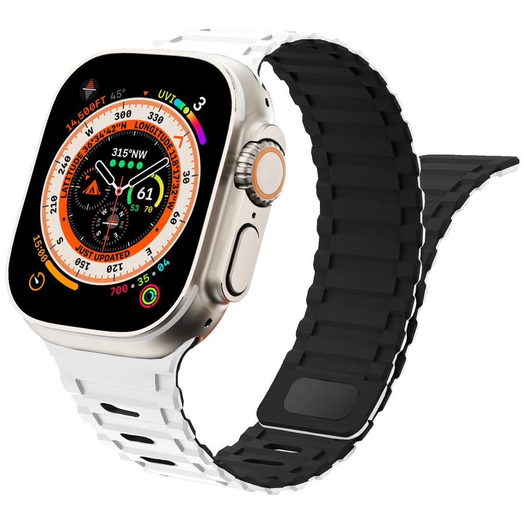 Magnetic Strap for Apple Watch Band Ultra 2 49mm 44mm 40mm 45mm 38mm 41mm 42mm Silicone Bracelet iWatch Series 9 8 7 6 Se bands