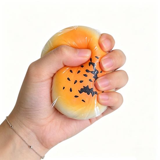 Simulated Bun Shape Squeeze Toy Slow Rising Dumpling Sensory Pinch Fidget Toy Stress Relief Relaxation Decompression Tool
