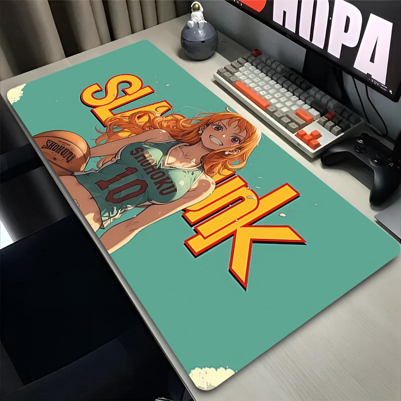 Office Mouse Pads One Piece Nami Kawaii Computer Desk Mat Large Gamer Keyboard Pad Anime Carpet Locking Edge Gaming Mousepads