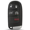 [Qicarkey] Car Key Fob Shell Case, Black ABS & Metal Keyless Entry Remote Smart