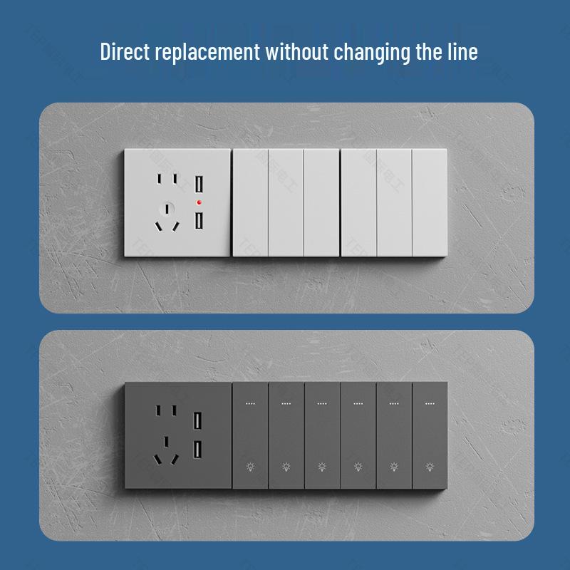 Smart Switch: Совместимость с приложением Mijia, Голосовое и сенсорное управление всем домом, Bluetooth MESH 2.0, Прямоугольный белый, Версия с нулевой фазой