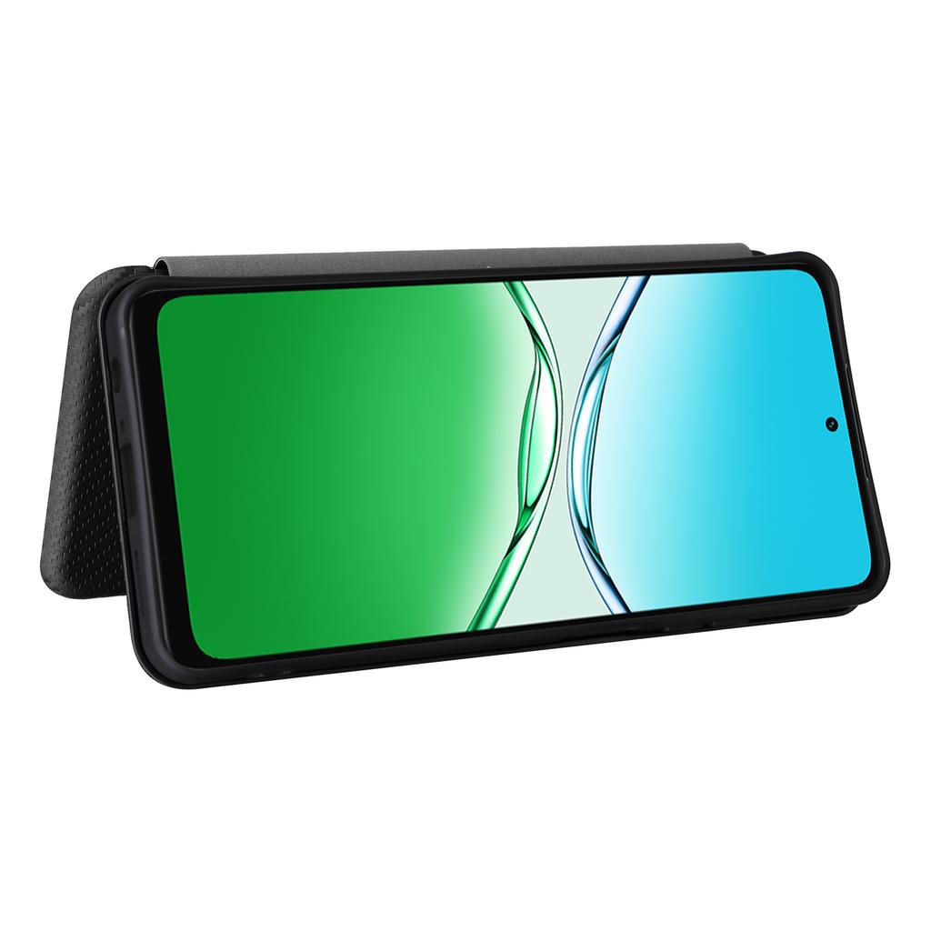 Для Oppo A5 5G/4G Чехол Текстура углеродного волокна Противоударный Чехол для телефона из ПУ кожи