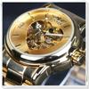 WINNER New Women Luxury Top Brand Automatic Mechanical Watch Golden Skeleton Love Stainless Steel Fashion Ladies Wrist Watch