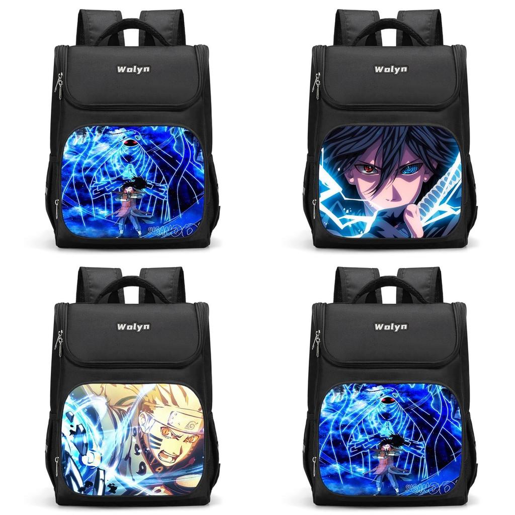 Рюкзак Naruto Sasuke большого объема для мальчиков и девочек, 3D, двухслойный