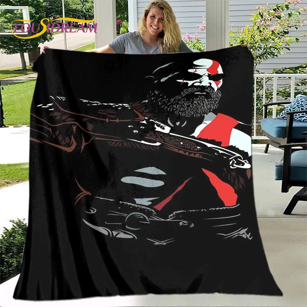 Мягкое плюшевое одеяло God of War для геймеров, фланелевое одеяло, одеяло для гостиной, спальни, кровати, дивана, чехол для пикника Bettdecke