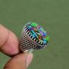 Кольцо Fiesta Kingman Turquoise Кольцо из стерлингового серебра 925 пробы Ручная работа Дизайнерские украшения Кольцо с драгоценным камнем Multi Copper Turquoise Доступно в размере кольца