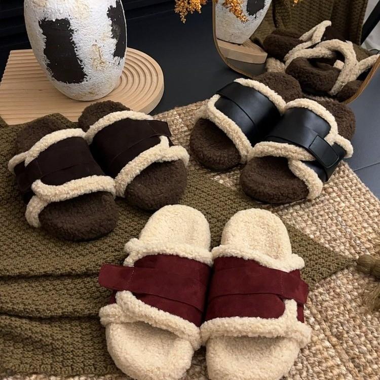 Модные Модные Тапочки Женские Толстая Подошва На Ремне Слипоны Обувь Высококлассное Ощущение Новый Стиль 2025 Резиновая Поверхность Модные