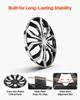 Hubcaps Wheel Covers, 15 Inch Set of 4 Wheel Rim Cover Hubcaps OEM Replacement, R15 Size Snap On Car Hub Caps, Universal 10-Spoke ABS Tire Rim Caps