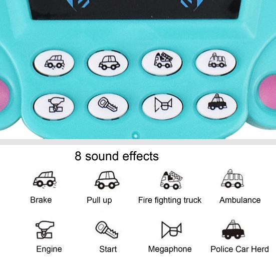 Kids Steering Wheel Toy with Suction Cup Music 360 Degrees Rotatable Toddlers Car Driving Simulation