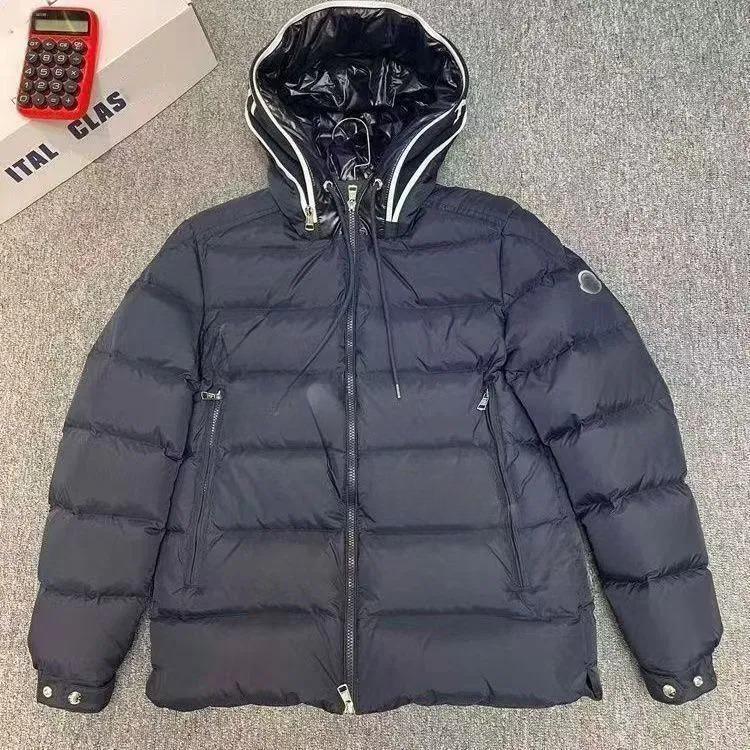 В наличии Зимняя Унисекс Яркая Поверхность Утепленная Теплая Пуховая Куртка с Капюшоном