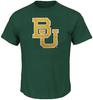 Мужская зеленая футболка Baylor Bears с логотипом школы, с коротким рукавом