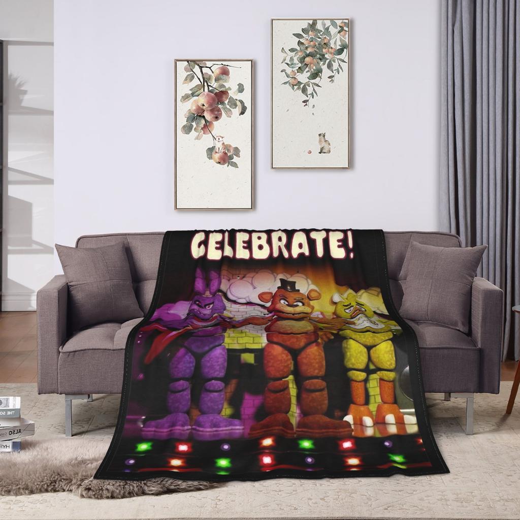 FNAF At Freddys Blanket Fleece Spring Autumn  Multi-function Ultra-Soft Throw Blanket for Sofa Travel Bedding Throws