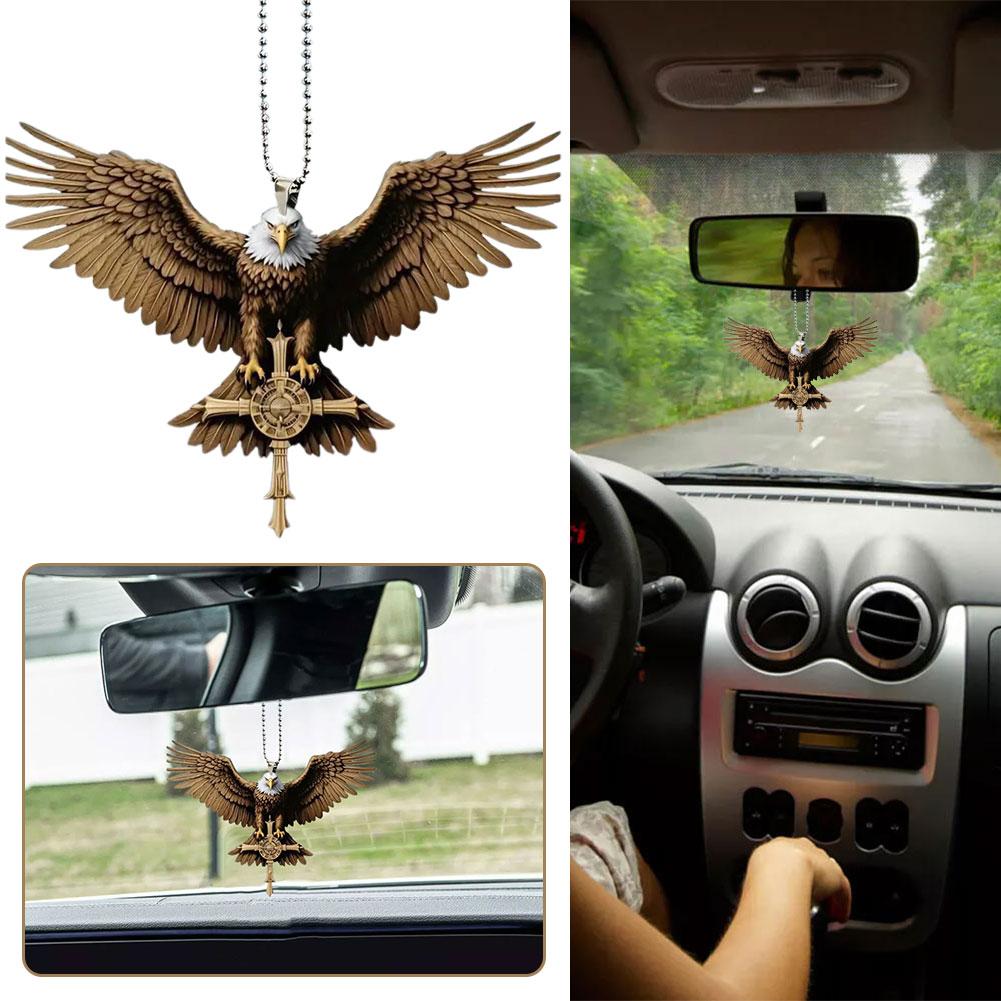 Зеркало заднего вида автомобиля подвесное украшение орел Иисус крест автомобильные аксессуары подвеска для салона Ca M5S6