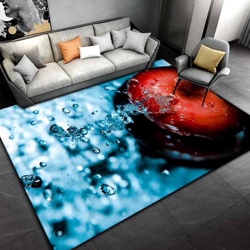 Water Droplet Pattern Rug Abstract Creative Art Carpet Living Room Bathroom Floor Mat Yoga Mats Bedroom Home Decor Doormat