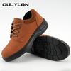 Oulylan Ретро Коричневые Рабочие Ботинки для Работы Стальной Носок Защита от Ударов Защитные Ботинки Защита от Проколов Нескользящая Сварочная Обувь
