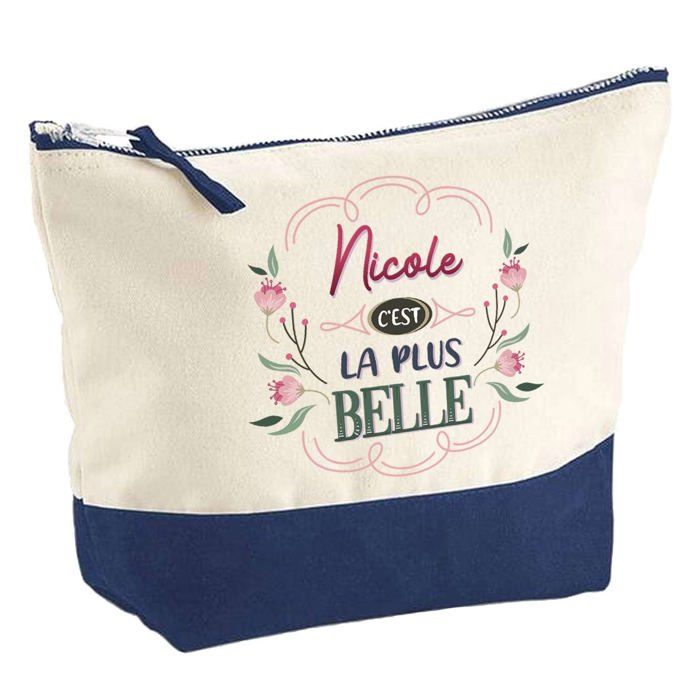 Trousse de maquillage - PLANETEE - Nicole la plus belle - Grand format - Coton - Impression sublimation HD (France)