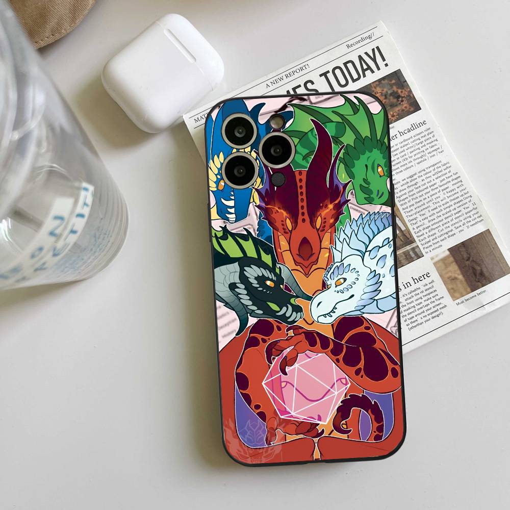 Game D-Dungeons Dragons Phone Case Black Silicone Soft Shell For IPhone 17 16 15 14 13 12 11 Air Pro Max Plus Hot Sale