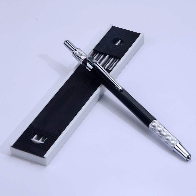 1 набор металлических механических карандашей 2,0 мм 2B держатель грифеля набор чертежных карандашей письменные принадлежности