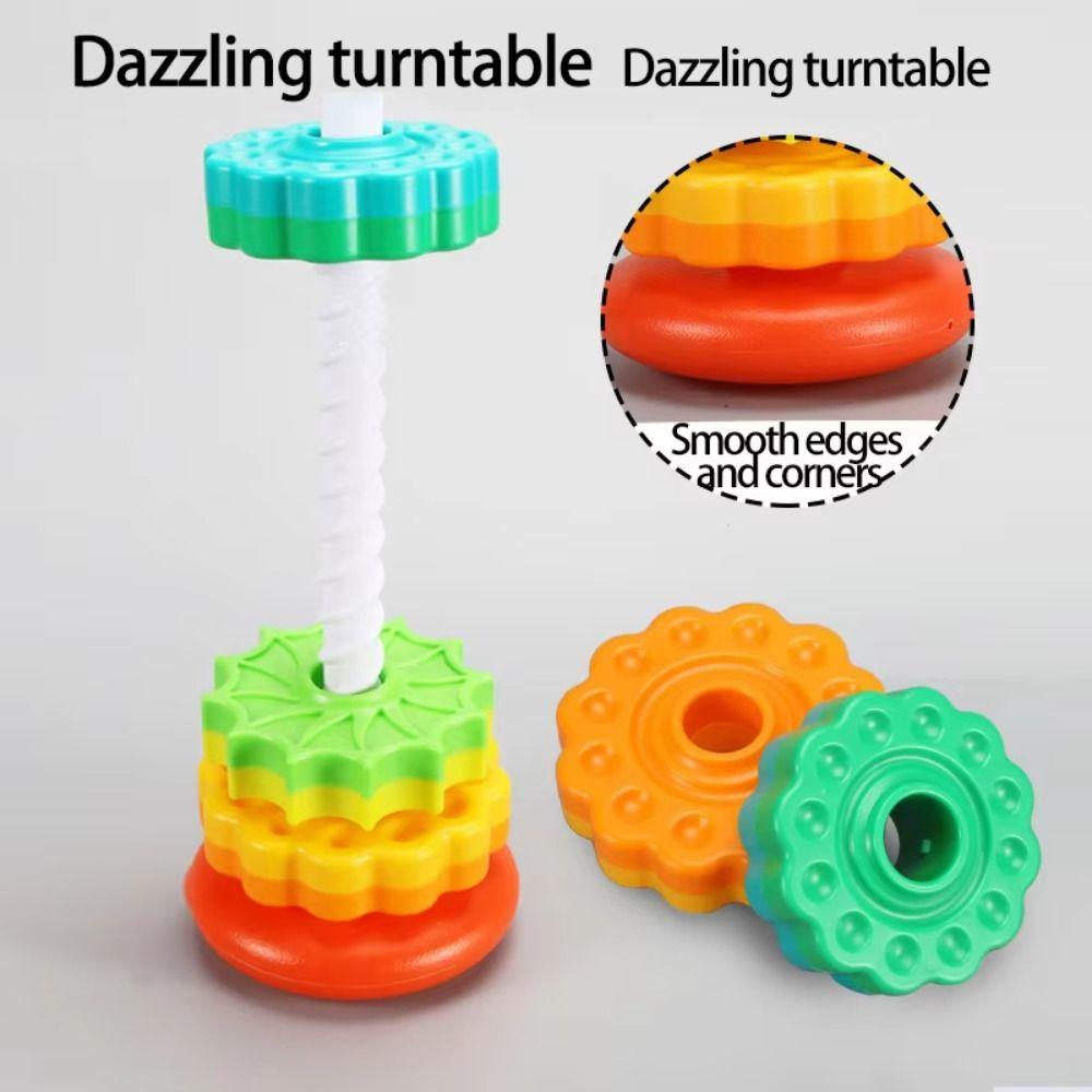 Perception Training Rotating Rainbow Tower Montessori Stacking Rainbow Tower Home