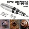 7/13 Piece Impact Screwdriver Set Shockproof Screwdriver Chisel Bits Multifunctional Screw Extractor Remover Repair Tools