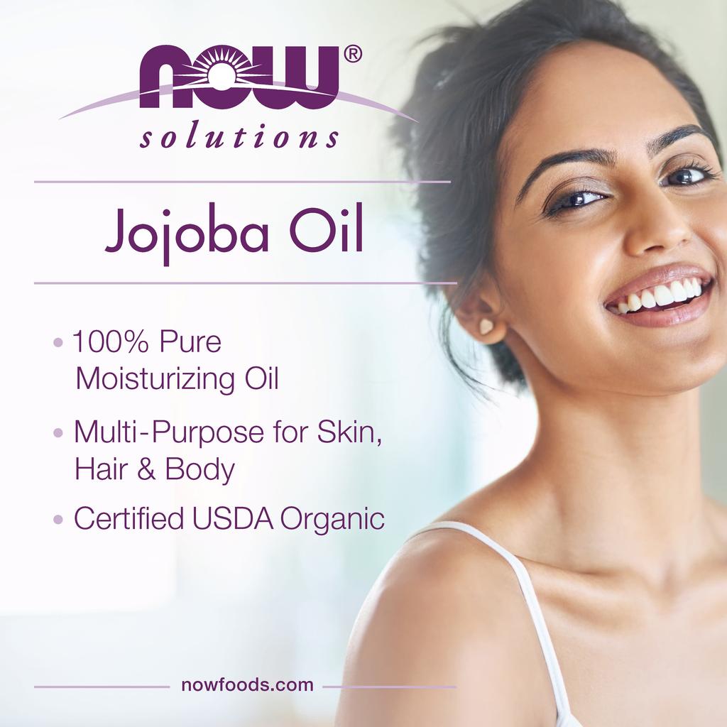 Now Foods Solutions, Organic Jojoba Oil, 8 Fl Oz (237 Ml)