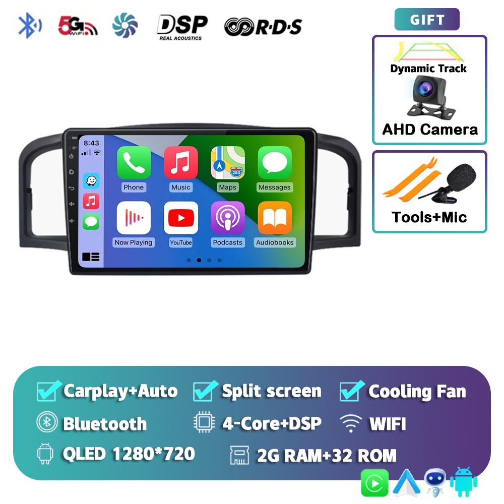 Android 14 Carplay Автомагнитола для Lifan 620 / Solano Навигация GPS Мультимедиа Видеоплеер 2din DVD Стерео Аудио 360 Камера