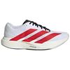 adidas Adizero Evo Sl Плетеные Удобно Сидящие Увеличивающие Рост Беговые Кроссовки Унисекс Белые Красные KK3675