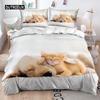 Милый котик собака пододеяльник комплект постельного белья животное питомец пододеяльник постельное белье покрывало 2/3 шт одеяло покрывало украшение дома женщины дети