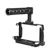 Andoer Camera Cage + Top Handle Kit Aluminum Alloy Camera Video Cage with Magnetic Wrench Slot Cold Shoe Mount Arca