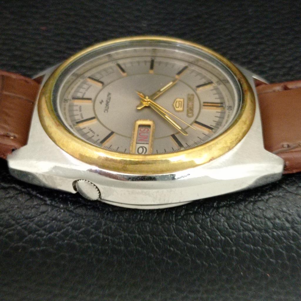 ВИНТАЖНЫЕ АВТОМАТИЧЕСКИЕ ЧАСЫ SEIKO 5 7009A ЯПОНИЯ МУЖСКИЕ С ОРИГИНАЛЬНЫМ ЦИФЕРБЛАТОМ a709155-1