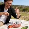 Мясорубка из нержавеющей стали Кухонный измельчитель Картофелемялка с деревянной ручкой Для приготовления еды Заготовки для еды Домашняя колбасная котлета
