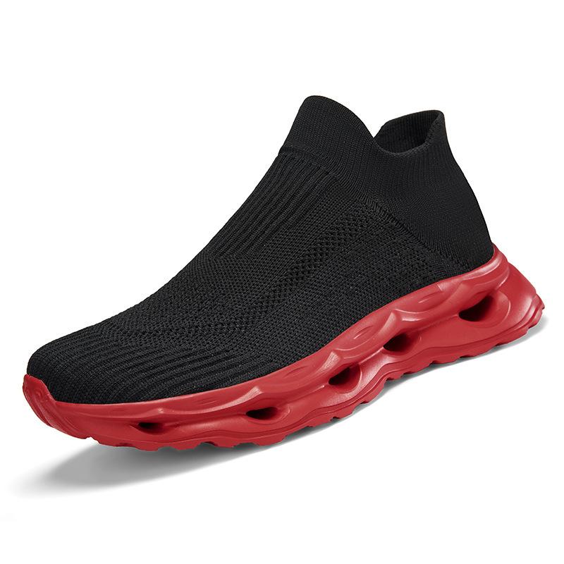 Jinjiang New Medium Tube Sports Socks Shoes Men's Lightweight Casual Shoes Women's Wear-resistant High-elastic Foam-soled Walking Shoes