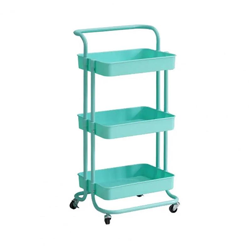 Перекатная тележка на 4 колесах, большая вместимость, высокая грузоподъемность, перекатная тележка для хранения с ручкой, многофункциональные полки для хранения