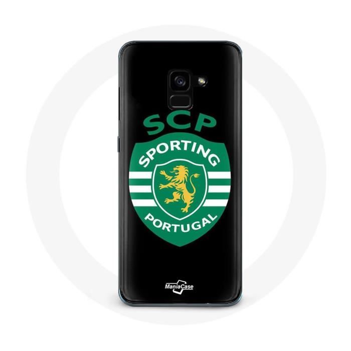 Coque - MANIACASE - Samsung Galaxy A5 2018 - Souple - Sporting Portugal - Noir