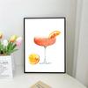 1pc Cartoon Fruit Juice Mojito Aperol Spritz Vintage Poster Self-adhesive Art Poster Waterproof Paper Sticker Wall Decor