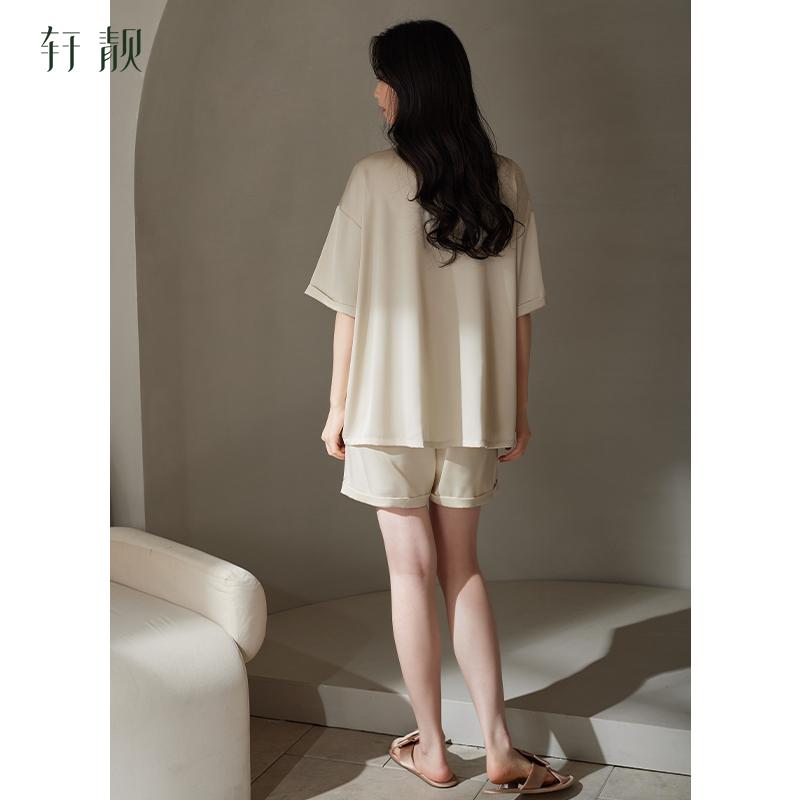 Xuan Liang Pajamas Women's Summer Thin Ice Silk Short sleeved Shorts Summer Cooling Simulation Silk Large Home Furnishing Set