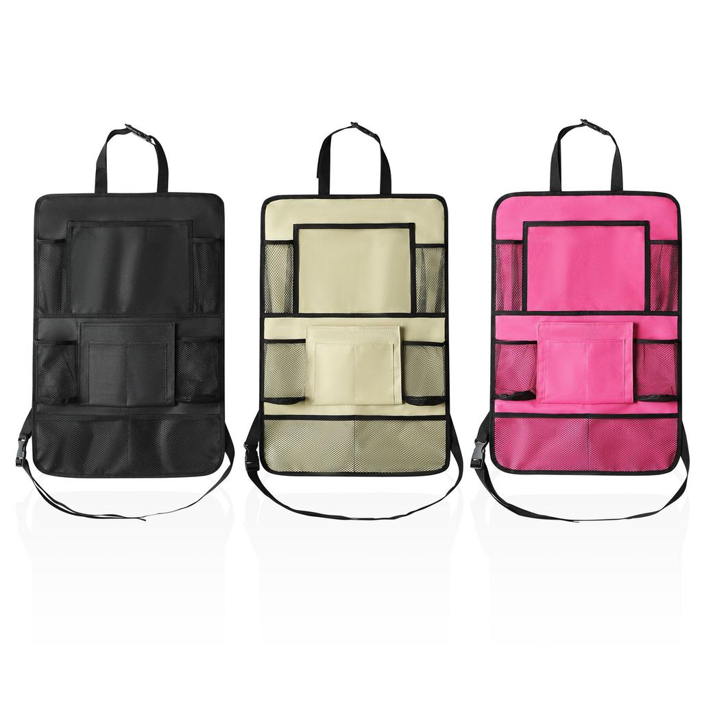 Car Back Seat Organizer Touch Screen Tablet Holder Automatic Storage Pocket Protector Travel Seat Back Organizer Kick Mats Seat Interior Accessories