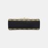 [Pre-Owned] Padlock Moonlight Treasure Box Series Metal Lock Logo Canvas And Leather Crossbody Bag Small - Good #DSZTR2