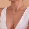 Elegant Y Chain Necklace Bracelet Choker Necklace Fashion Zircon Necklace  Women Jewelry
